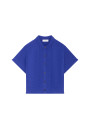 Chemisier manches courtes en coton - Medina 8041 majorelle - 03 Bleu foncé