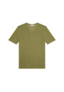 T-shirt col V en lin flammé - Reuben