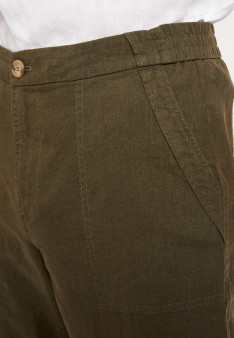 Pantalon à poches en lin - Dimitri 8051 cactus - 83 Kaki