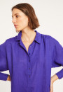 Robe longue col polo en lin - Valerie 8090 iris - 17 Violet