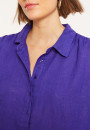 Robe longue col polo en lin - Valerie 8090 iris - 17 Violet