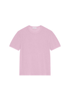 T-shirt col rond en coton brossé - Don 8091 lilas - 17 Violet