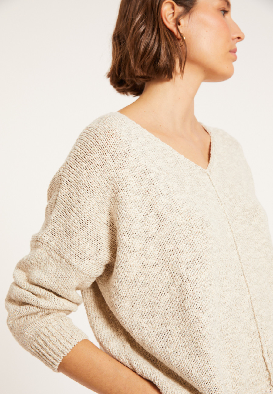 Pull ample coton et lin - Nathalie