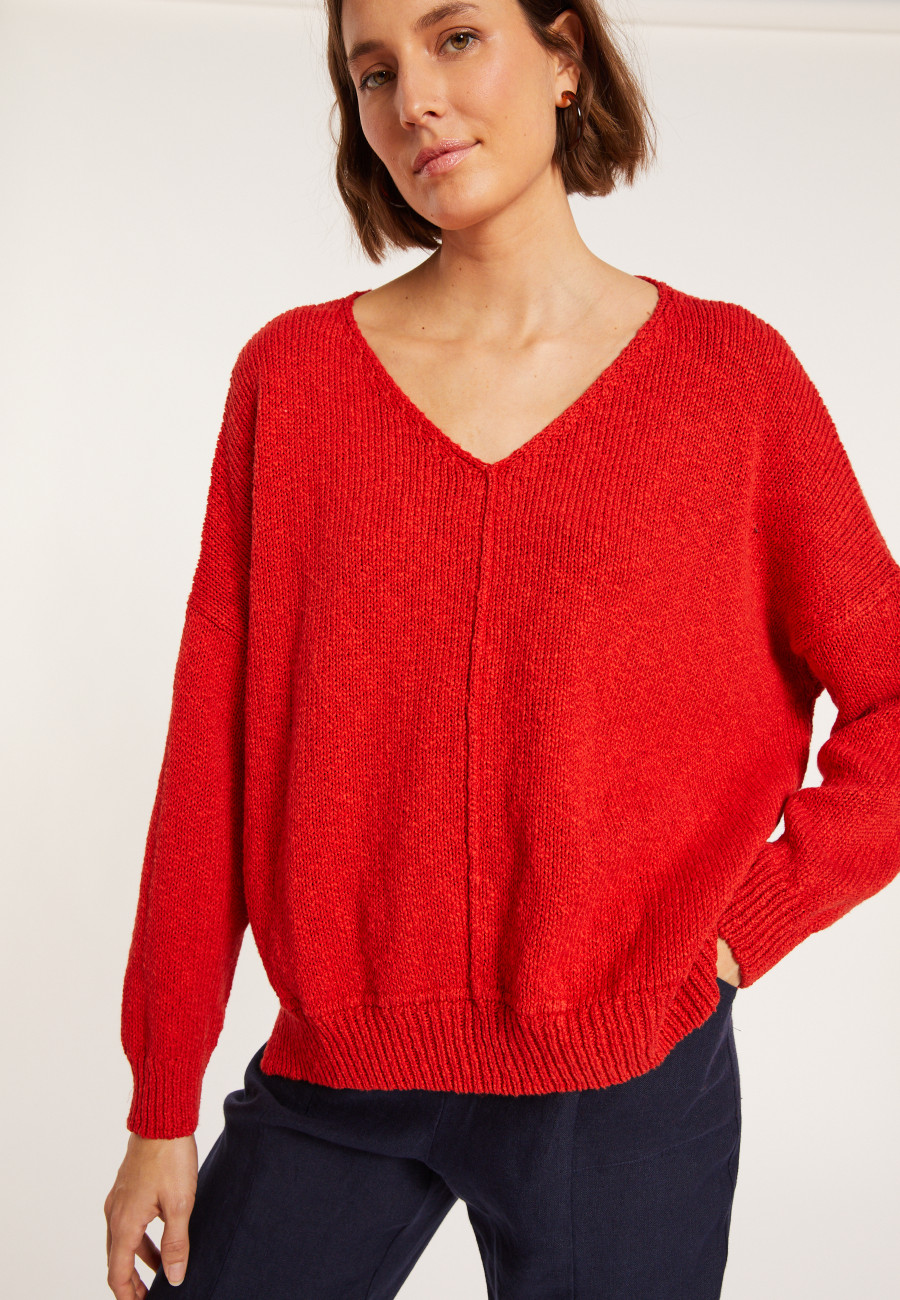 Lockerer Pullover aus Baumwolle und Leinen - Thalie