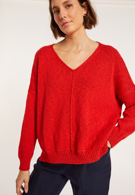 Pull ample coton et lin - Nathalie