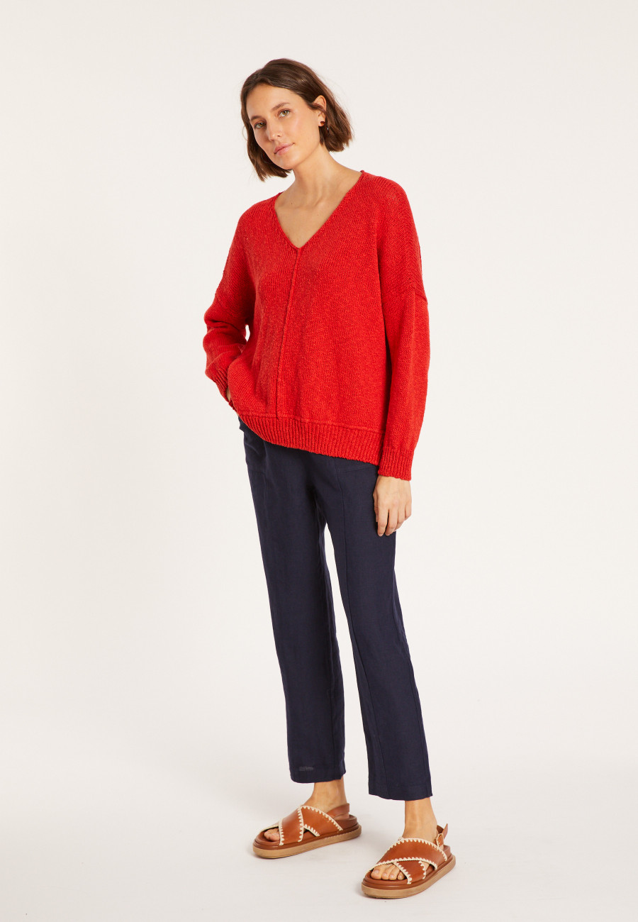 Pull ample coton et lin - Nathalie