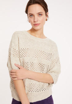 Openwork vest in cotton and linen - Maylisse