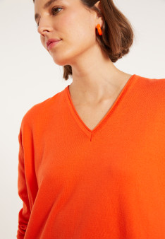 Pull ample col V en coton - Meve