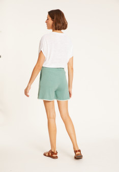 Brushed cotton pocket shorts - Maze