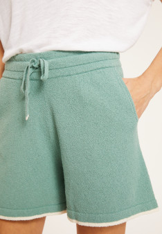Short à poches en coton brossé - Maze 8134 - 94 Vert amande