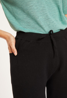 Pantalon à poches en coton - Mederise 8010 - 01 Noir