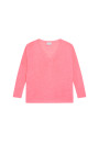 T-shirt oversize col v en lin flammé - Beja