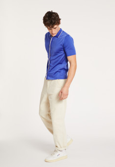 Short-sleeved shirt in Fil Lumière - Roman