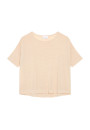 T-shirt ample manches coudes en lin flammé - Taslim