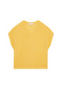 T-shirt ample col V en lin flammé - Marra