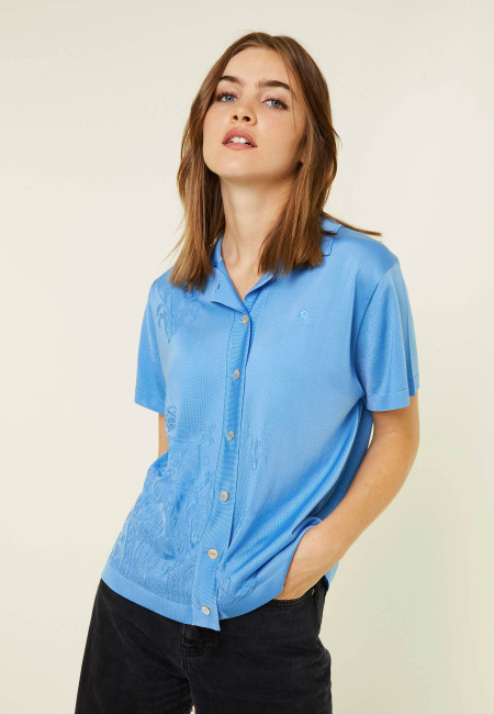 Short sleeve patterned blouse - Eloise