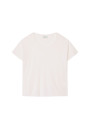 T-shirt ample col rond en lin flammé - Pavot