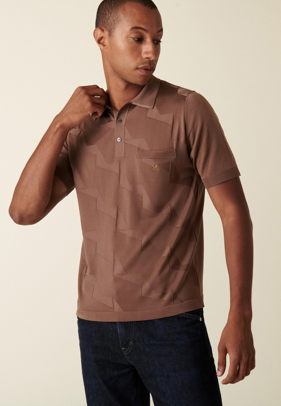 Fil Lumière polo shirt with geometric patterns - Dann