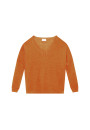 T-shirt oversize col v en lin flammé - Beja