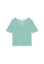T-shirt manches coudes en lin flammé - Bonbon