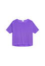 T-shirt ample manches coudes en lin flammé - Taslim