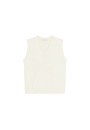 Pull col V sans manches en coton - Manon