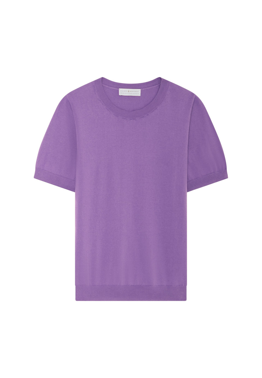 T-shirt col rond en coton bio - Moon 8090 iris - 17 Violet