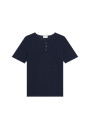 T-shirt col boutonné en lin - Leonce