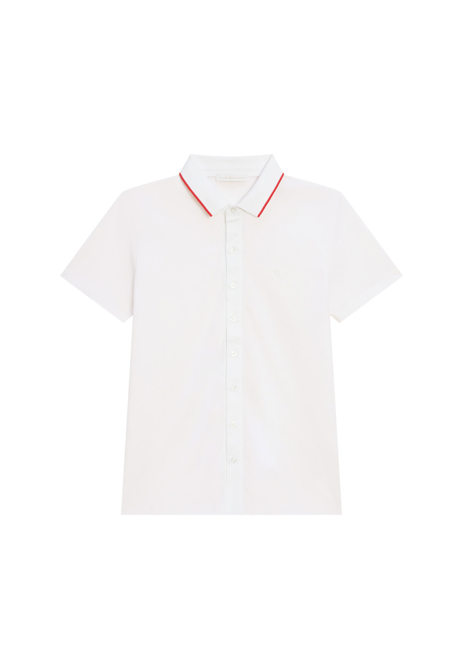 Short-sleeved cotton jersey shirt - Baccara