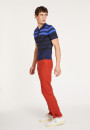 Polo Fil Lumière à rayures - Frederico 0823 - 05 Bleu marine