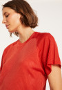T-shirt à côtes en Fil Lumière - Malory 8081 - 20 Rouge foncé