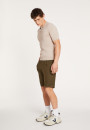  	Polo en coton et laine - Lou 7104 dune/marine - 13 Beige moyen