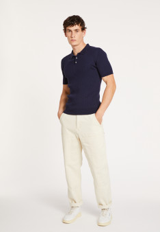 Cotton and wool polo shirt - LOU