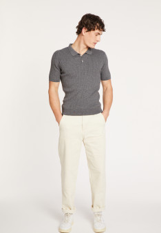 Cotton and wool polo shirt - LOU