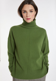 Turtleneck sweater with cashmere slits - Adena