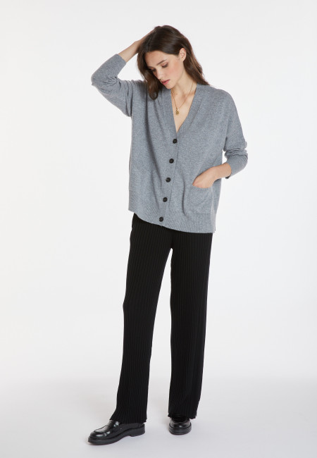Button-down cashmere cardigan with pockets - Ariel