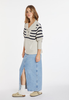 Cashmere and wool button-down sweater - Carmella