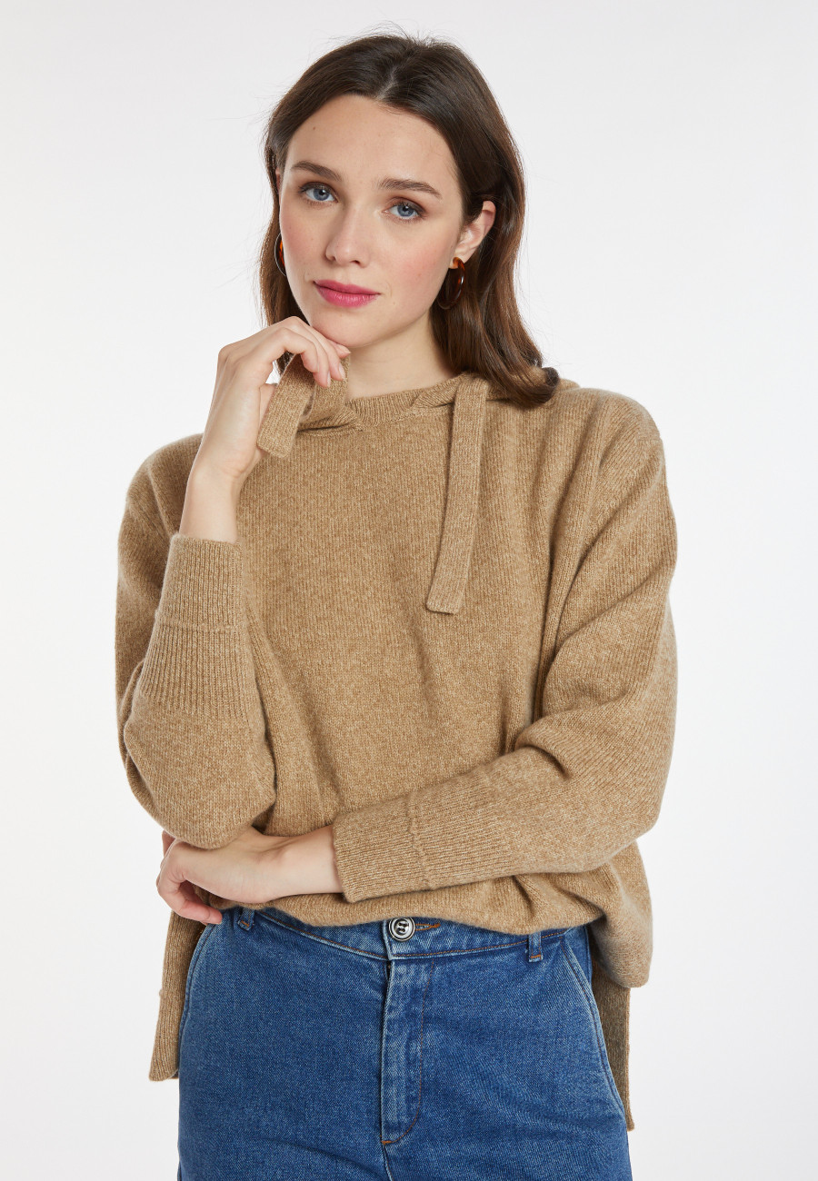 Pull à capuche en laine et cachemire - Cassia 8220