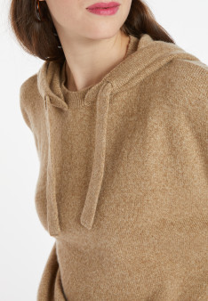 Wool and cashmere hoodie - Cassia