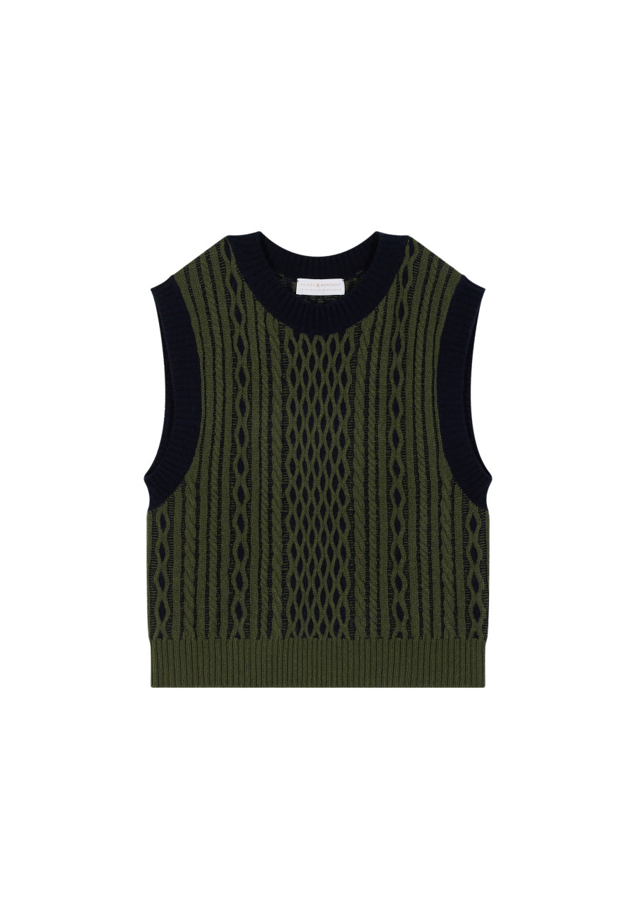 Sleeveless wool and cashmere sweater - Clotilde