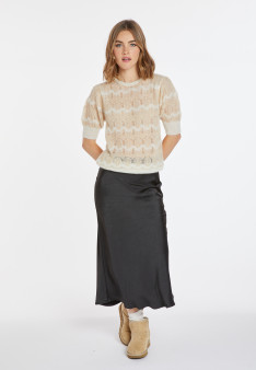 Pull en mohair manches courtes ballon - Cosmos 8334