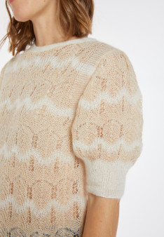 Pull en mohair manches courtes ballon - Cosmos 8334