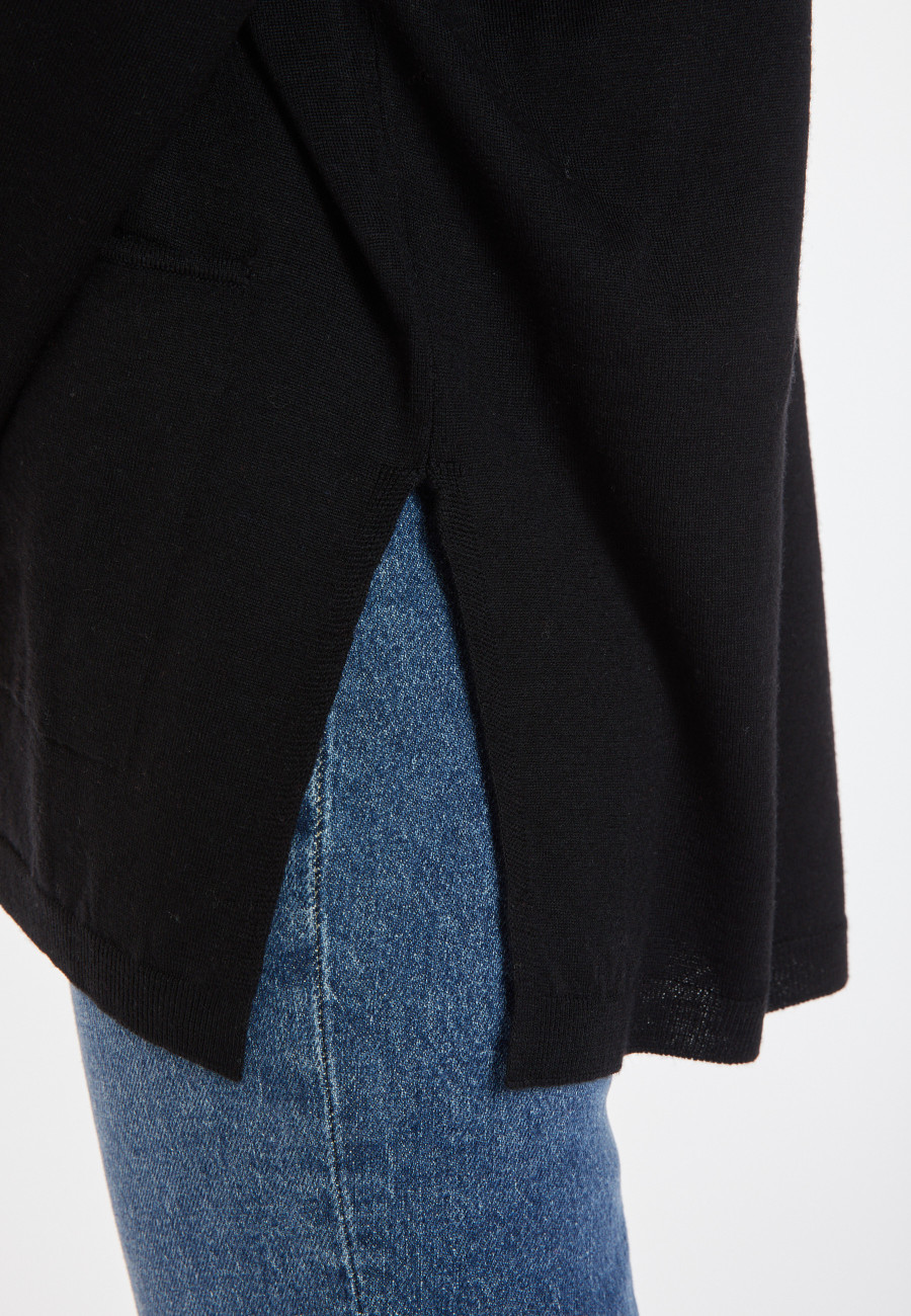 Loose-fitting merino wool sweater with pockets - Albertine