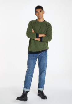 Two-tone wool and cashmere sweater - Samir