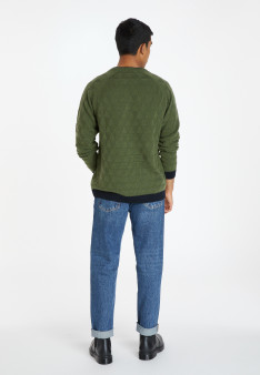 Two-tone wool and cashmere sweater - Samir