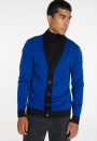 Two-tone merino wool cardigan - Silence