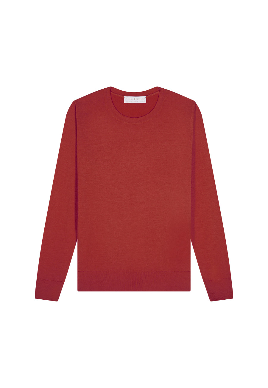 Merino wool round-neck sweater - Asena