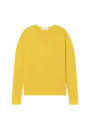 Pull col rond en laine mérinos finitions roulotées - Rythme