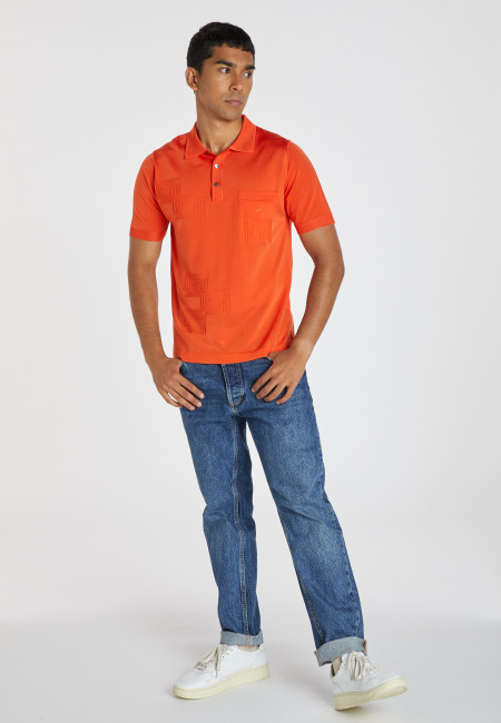 Fil Lumière patterned polo shirt - Jordan