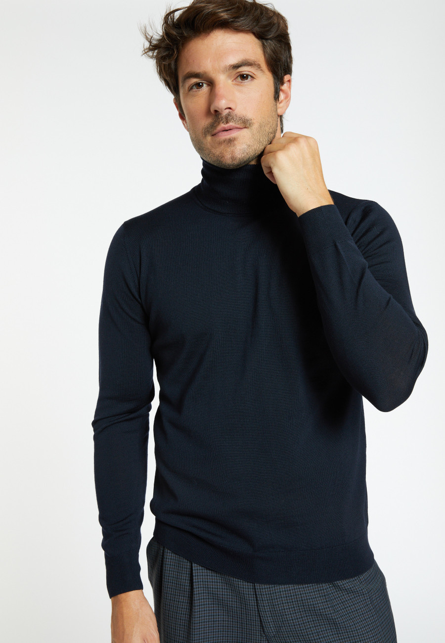 Turtleneck sweater in merino wool - Enzo